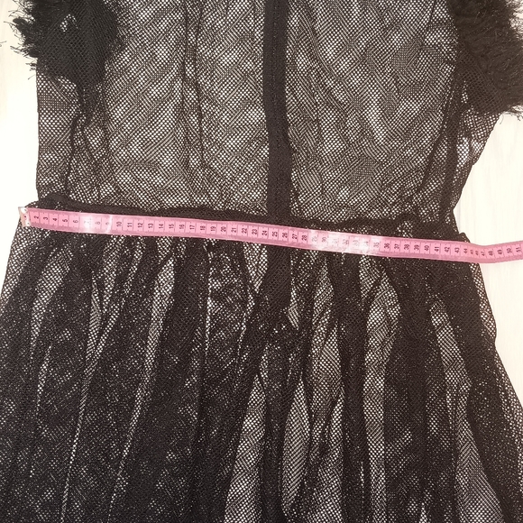 Sexy See-Through Mesh Dress Spaghetti Strap Leaf Print Romper Set - Picture 14 of 15